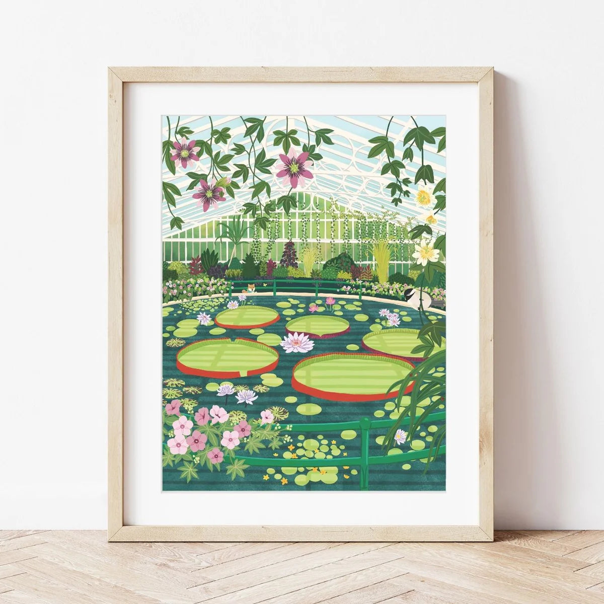 Petit Pinceau | Waterlilly Glasshouse | Paint by Number Kit - framed