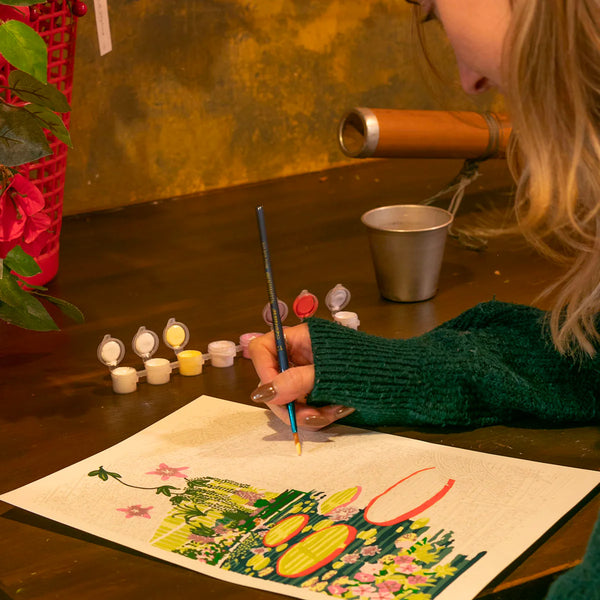 Petit Pinceau | Waterlilly Glasshouse | Paint by Number Kit - progress
