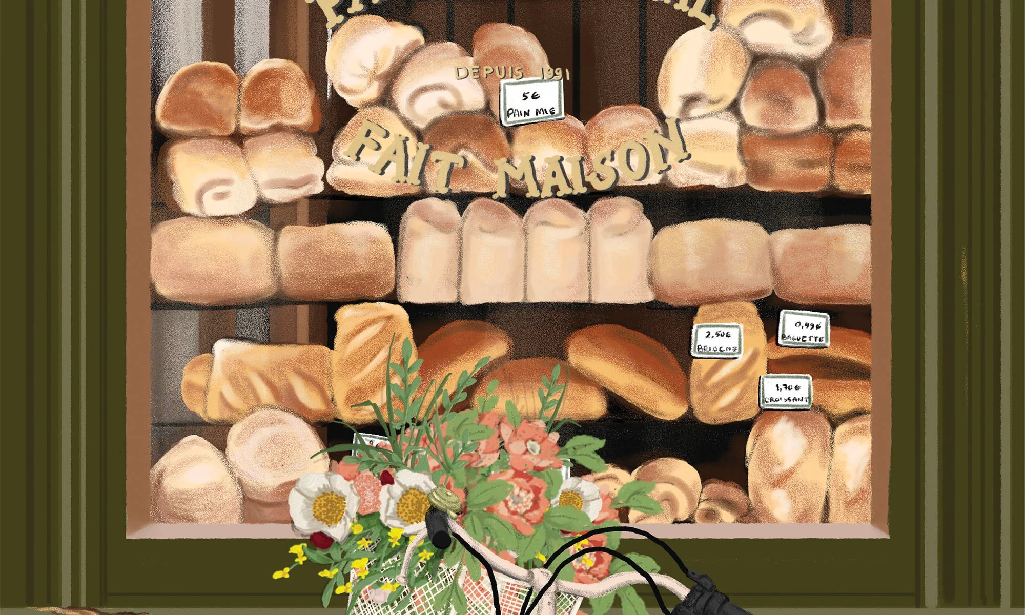 Petit Pinceau | Parisian Boulangeries | Paint by Number Kit - zoom
