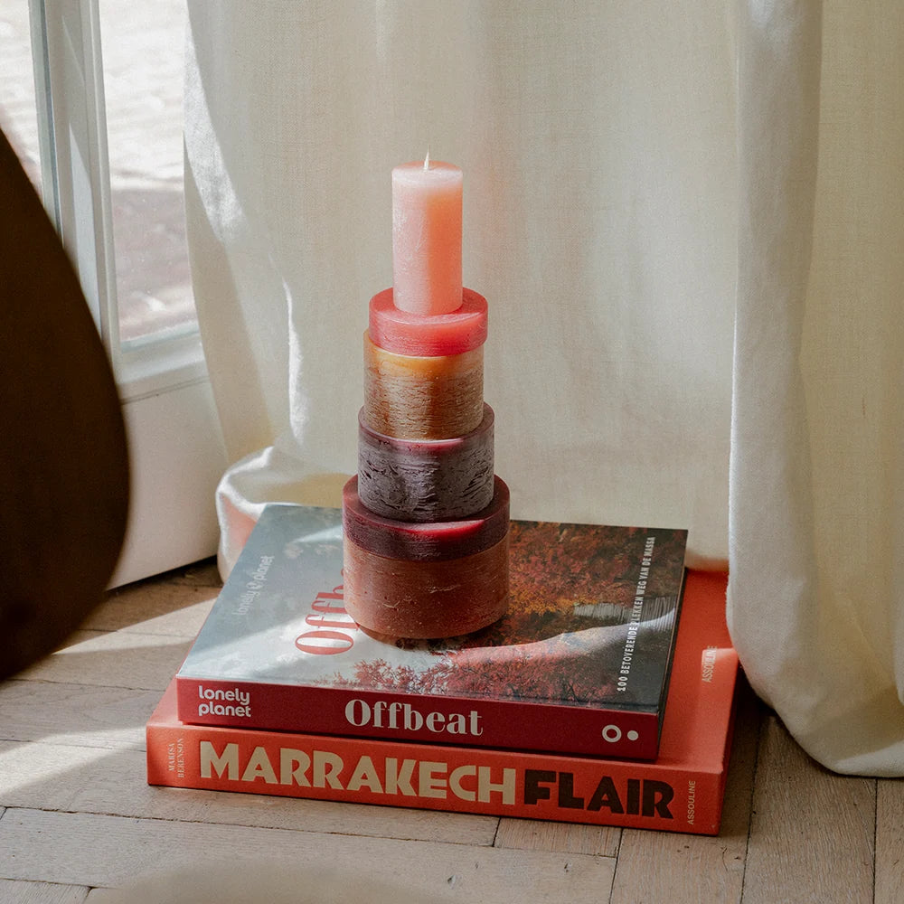 mondocherry Stan Editions | stackable candle | stack 06 | burgundy - books