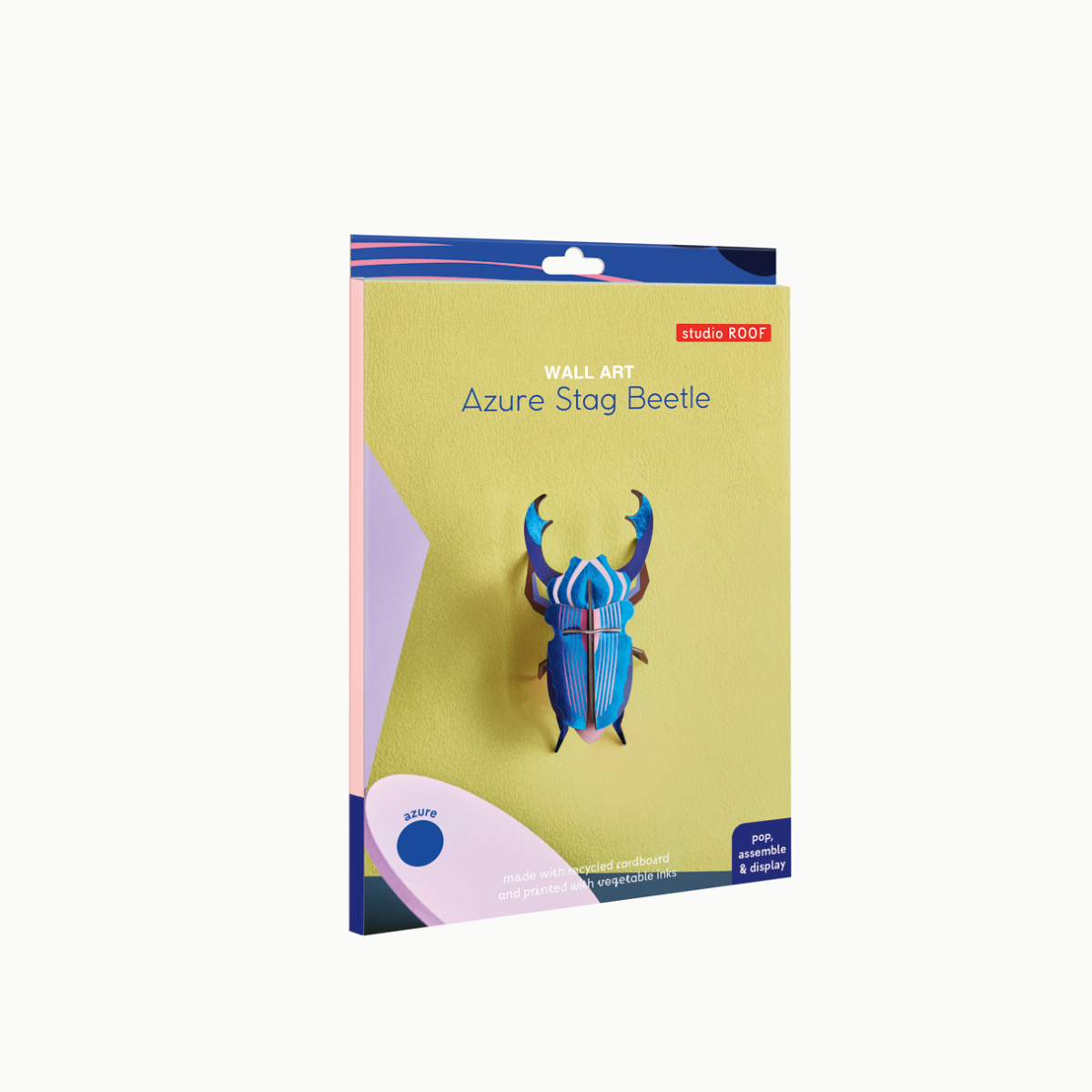 mondocherry - Studio Roof | azure stag beetle wall decor - box