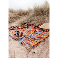 TBCo | recycled wool picnic blanket in buchanan antique tartan - beach