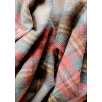 TBCo | recycled wool picnic blanket in stewart dress tartan - close
