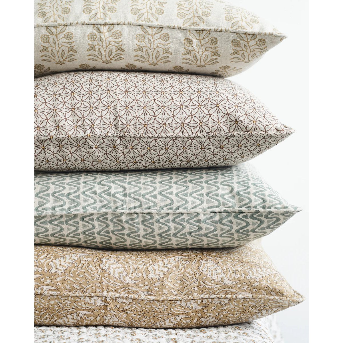 mondocherry - Walter G | anatolia linen cushion | elm - stack