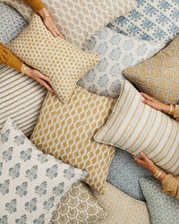 mondocherry - Walter G | aravelli linen cushion | saffron - pile