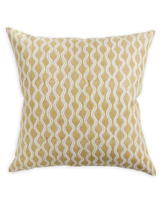 mondocherry - Walter G | aravelli linen cushion | saffron