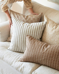 mondocherry - Walter G | aswan linen cushion | toffee - sofa
