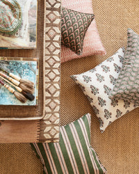 mondocherry - Walter G | buzios linen cushion | rosewood - floor