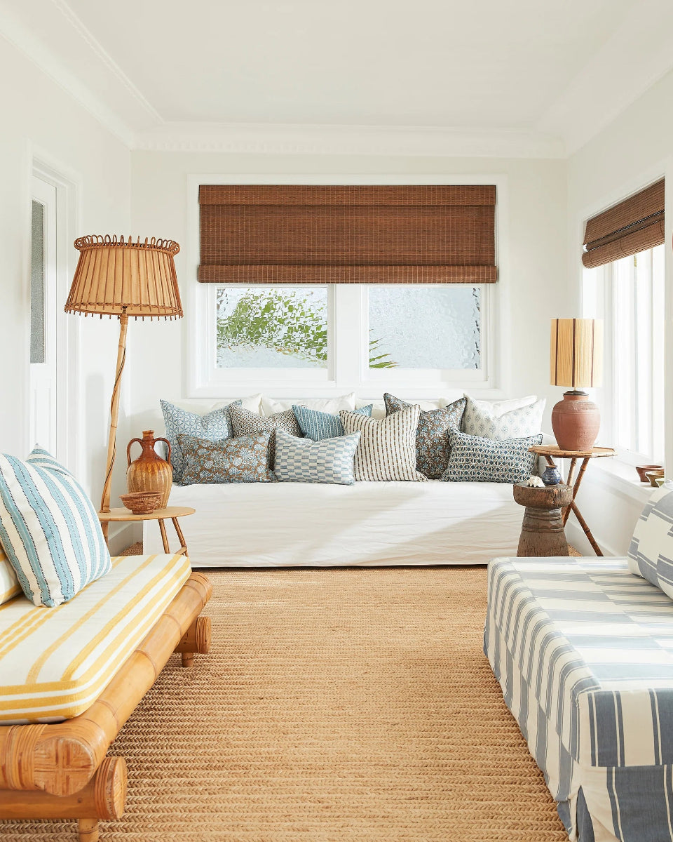 mondocherry - Walter G | comino linen cushion | azure - sofa
