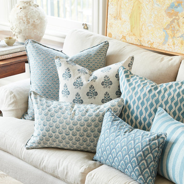 mondocherry - Walter G | haveli linen cushion | mineral - sofa