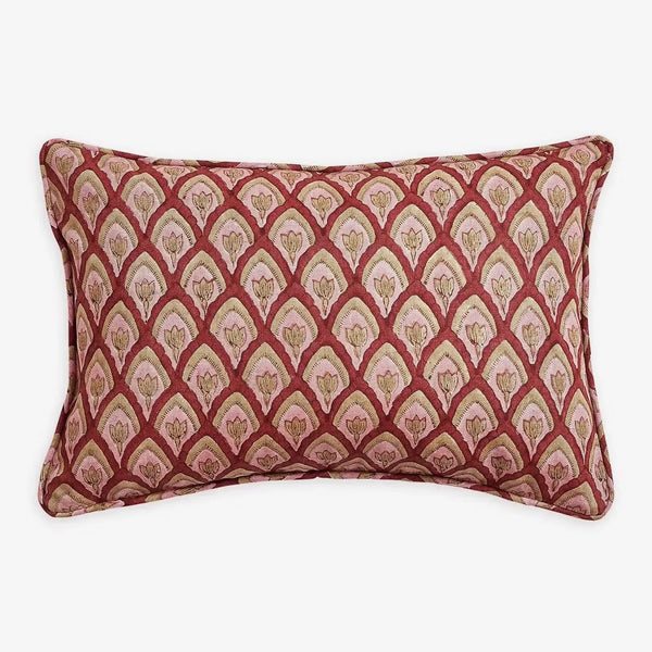Walter G | haveli linen cushion | rose - mondocherry