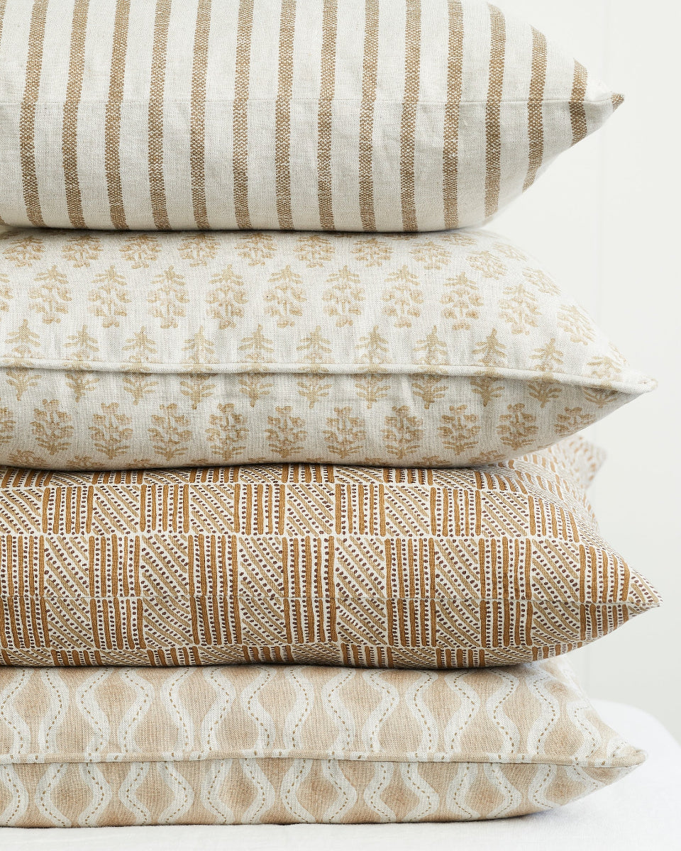mondocherry - Walter G | kythira linen cushion | washed pista - stack