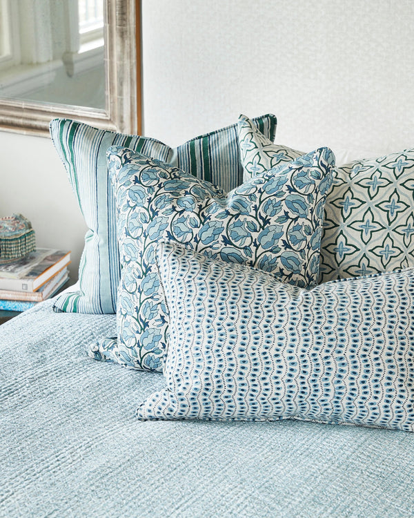 mondocherry - Walter G | lahore linen cushion | byzantine - bed