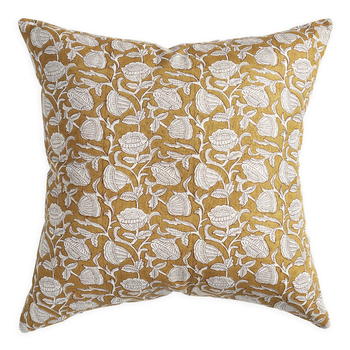 mondocherry - Walter G | marbella linen cushion | saffron