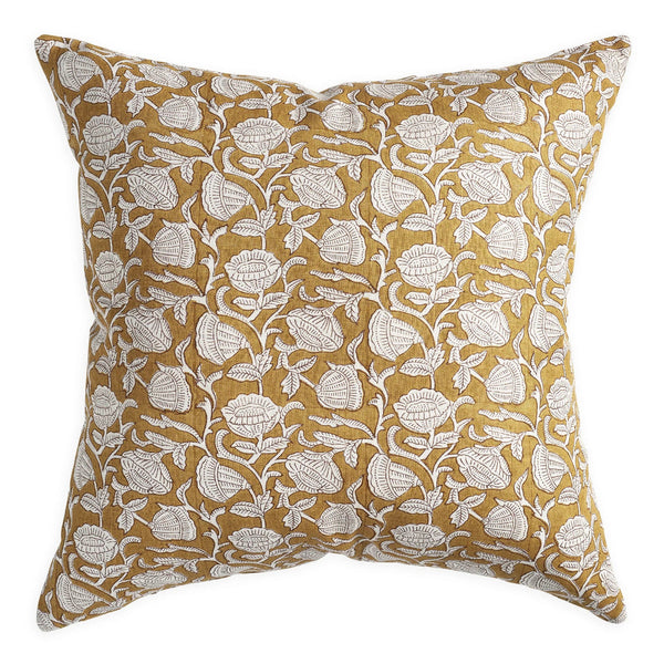 mondocherry - Walter G | marbella linen cushion | saffron