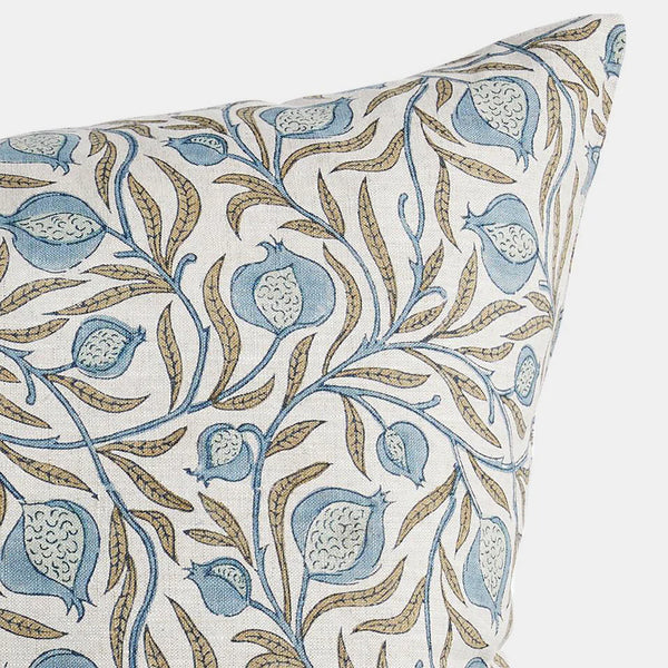 mondocherry - Walter G | medusa linen cushion | fresh azure - close