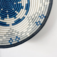 "Akagera" african woven bowl | navy | large - mondocherry - close