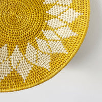 "Zienzele" african woven bowl | gold #1 - mondocherry - close