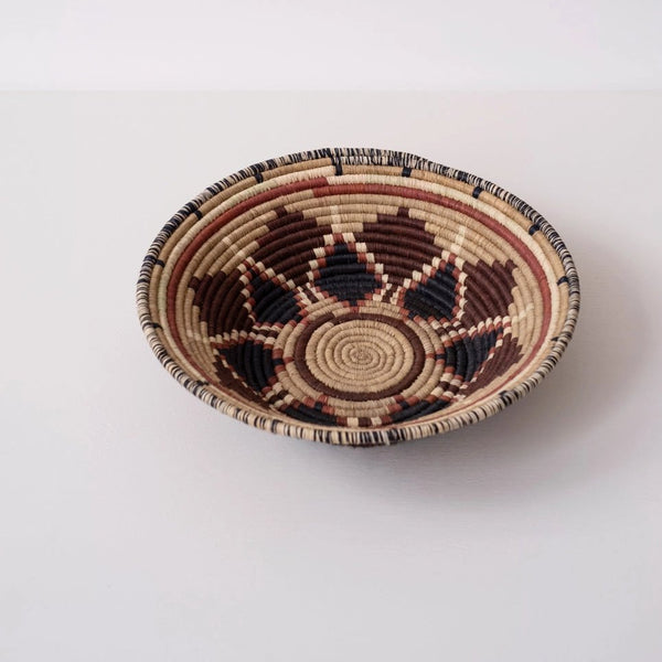 mondocherry - "Flower Burst" woven bowl - wall decor - side