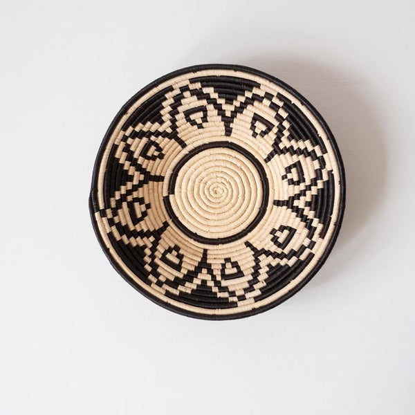mondocherry - "Pixel Flower" woven bowl - wall decor