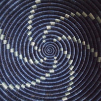 mondocherry - "Ruhango" African woven bowl | large - wall decor - close