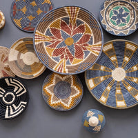 mondocherry - "Stained Glass" woven bowl - wall decor - display