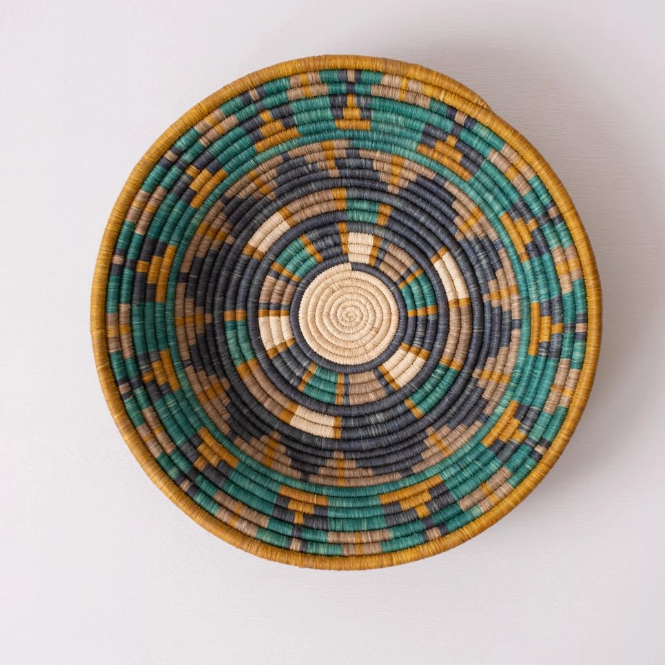 mondocherry - "Star Gate" woven bowl - wall decor