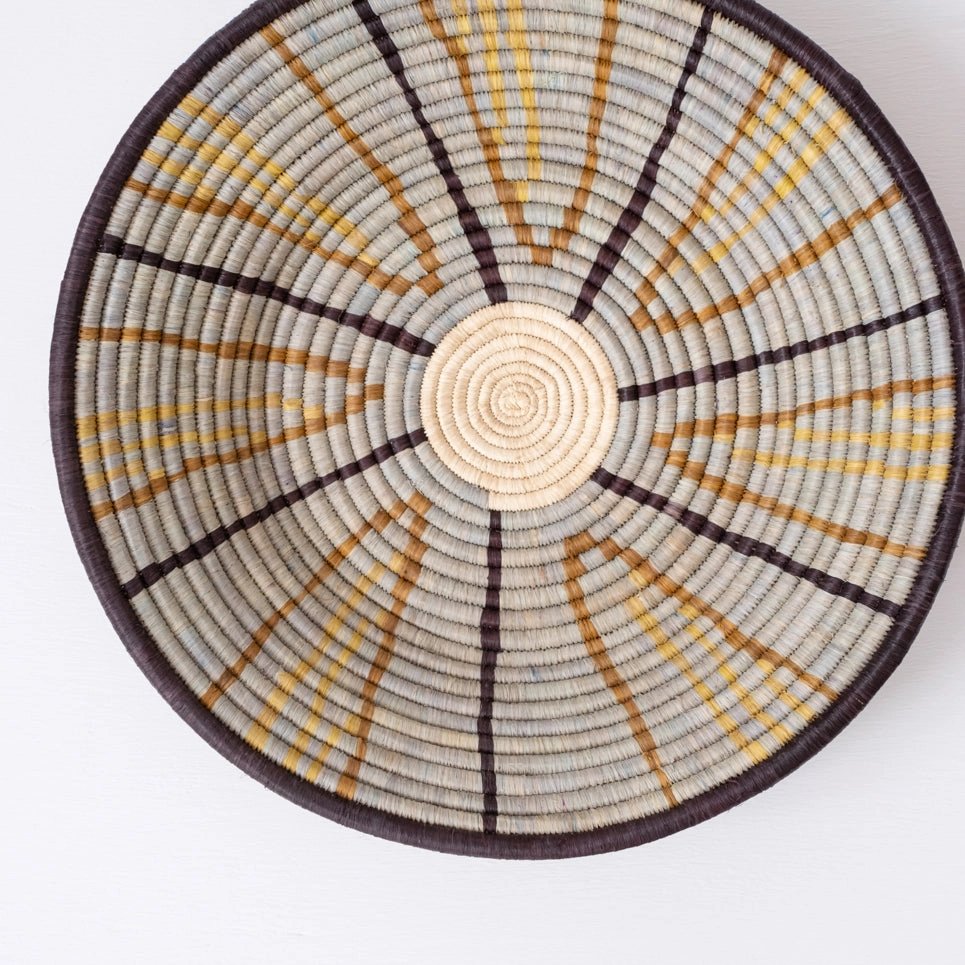 mondocherry - "Wedge" woven bowl - wall decor - close