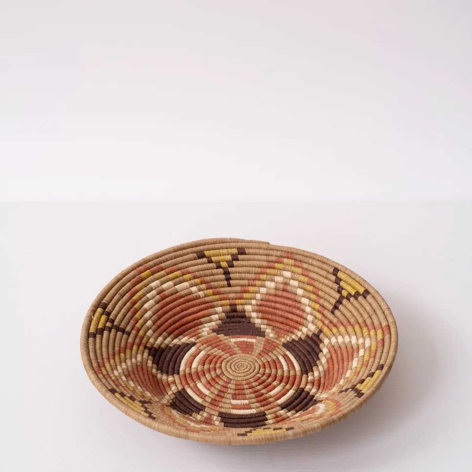 mondocherry - "Hibiscus" woven bowl - wall decor - side