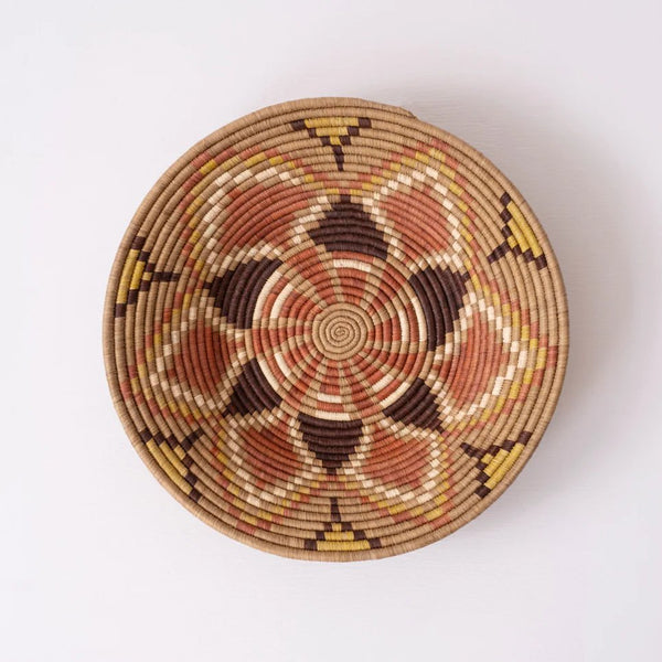 mondocherry - "Hibiscus" woven bowl - wall decor
