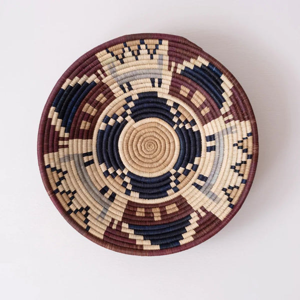 mondocherry - "Villages" woven bowl - wall decor