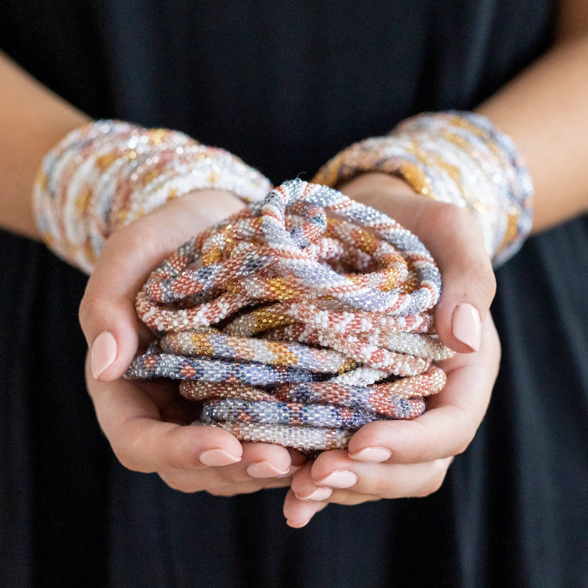 mondocherry - aid through trade | roll on bracelet | glitter - wear