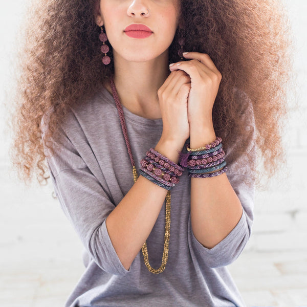 mondocherry - aid through trade | roll on bracelet | wildflower - wear