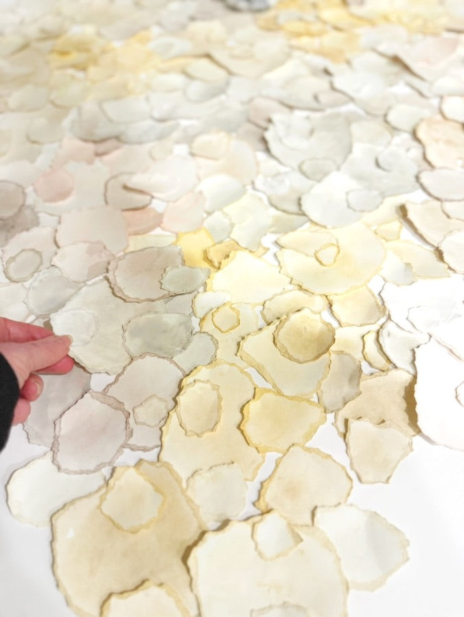 Mondocherry paper artwork being made