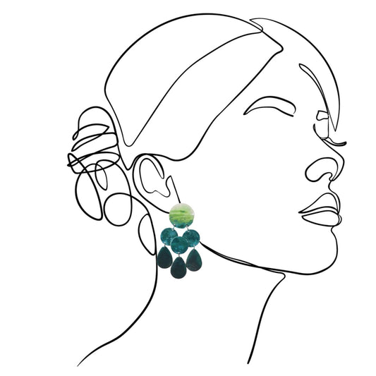 We Dream in Colour jewellery | moss amilia earrings - drawing