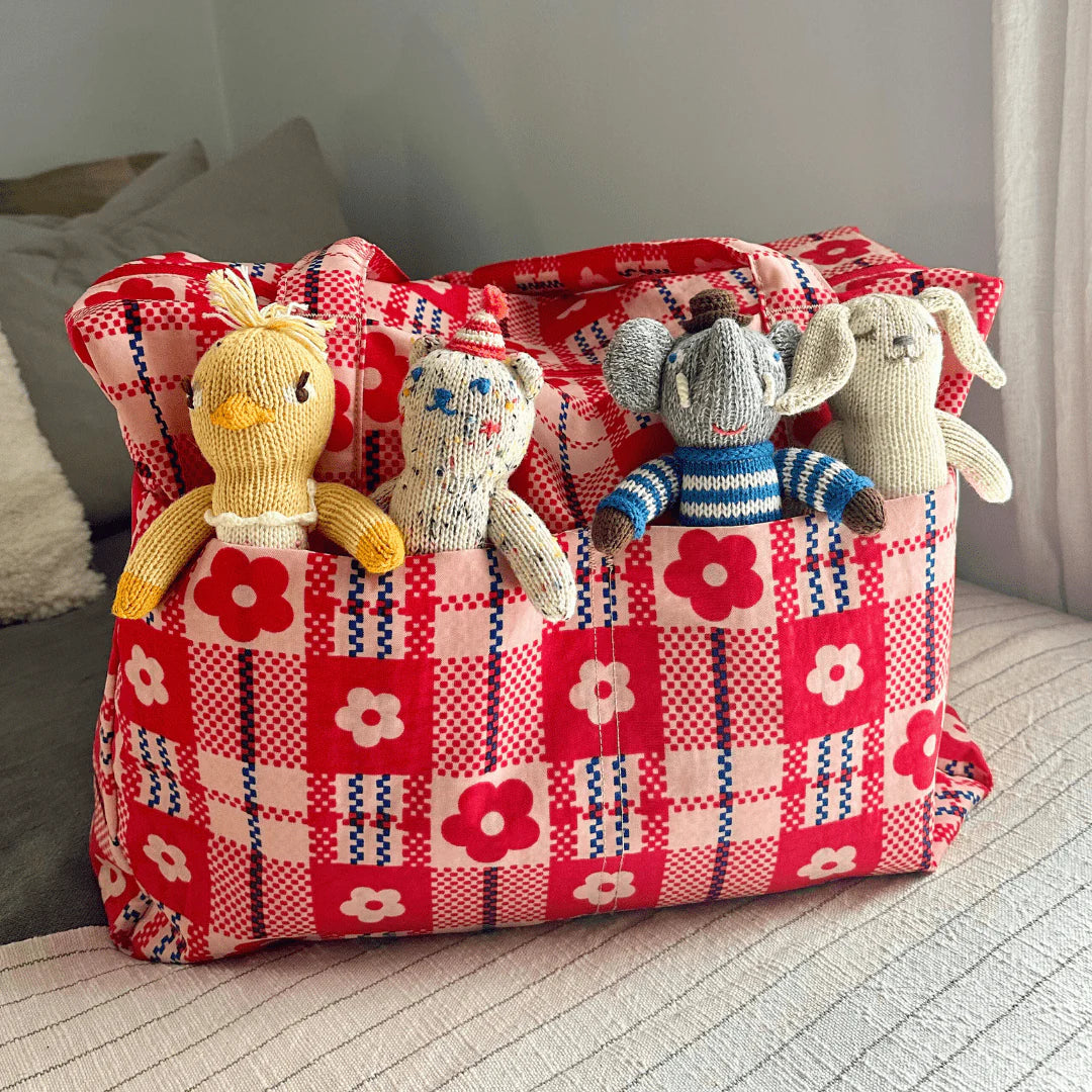 mondocherry - Blabla | "Rivier the Elephant" kids cotton doll - teeny - carry