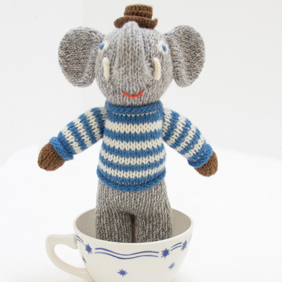 mondocherry - Blabla | "Rivier the Elephant" kids cotton doll - teeny - teacup