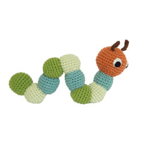 mondocherry - Blabla | cotton baby rattle | caterpillar - side