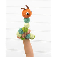 mondocherry - Blabla | cotton baby rattle | caterpillar - hold