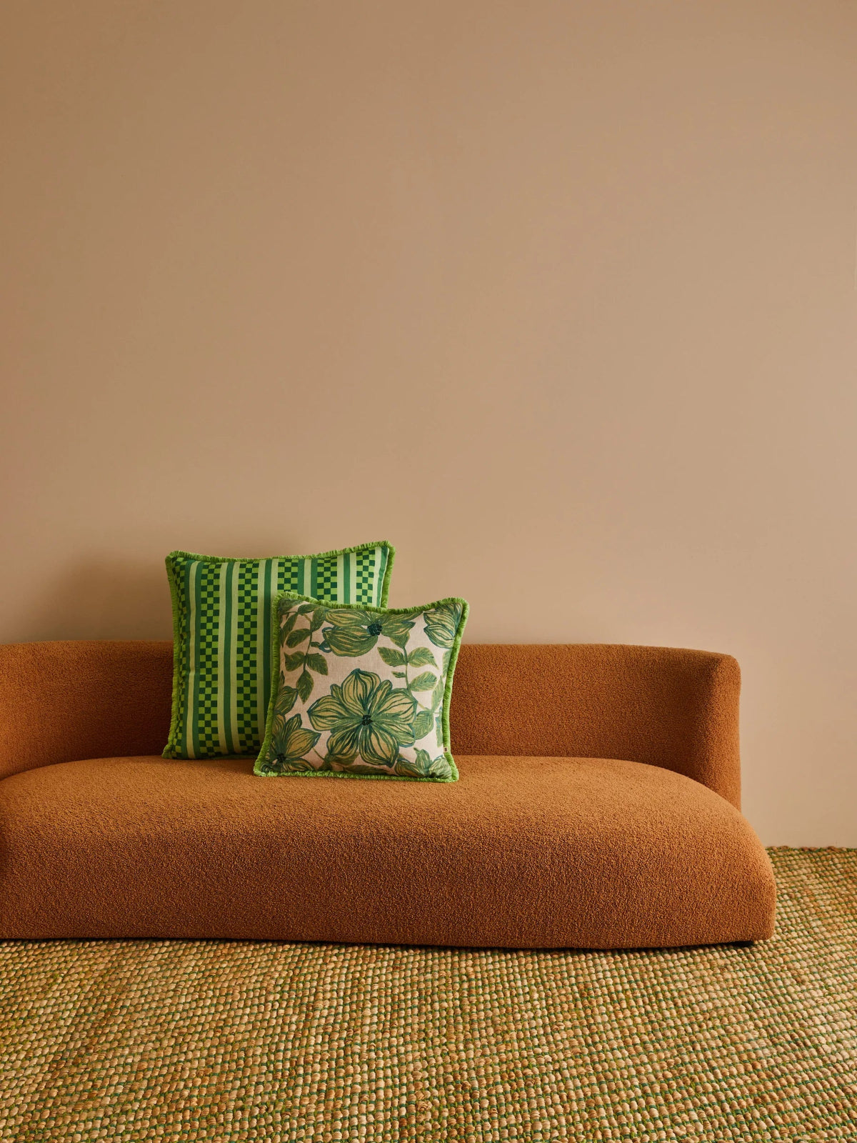 mondocherry - Bonnie and Neil | azalea linen cushion | sage - display