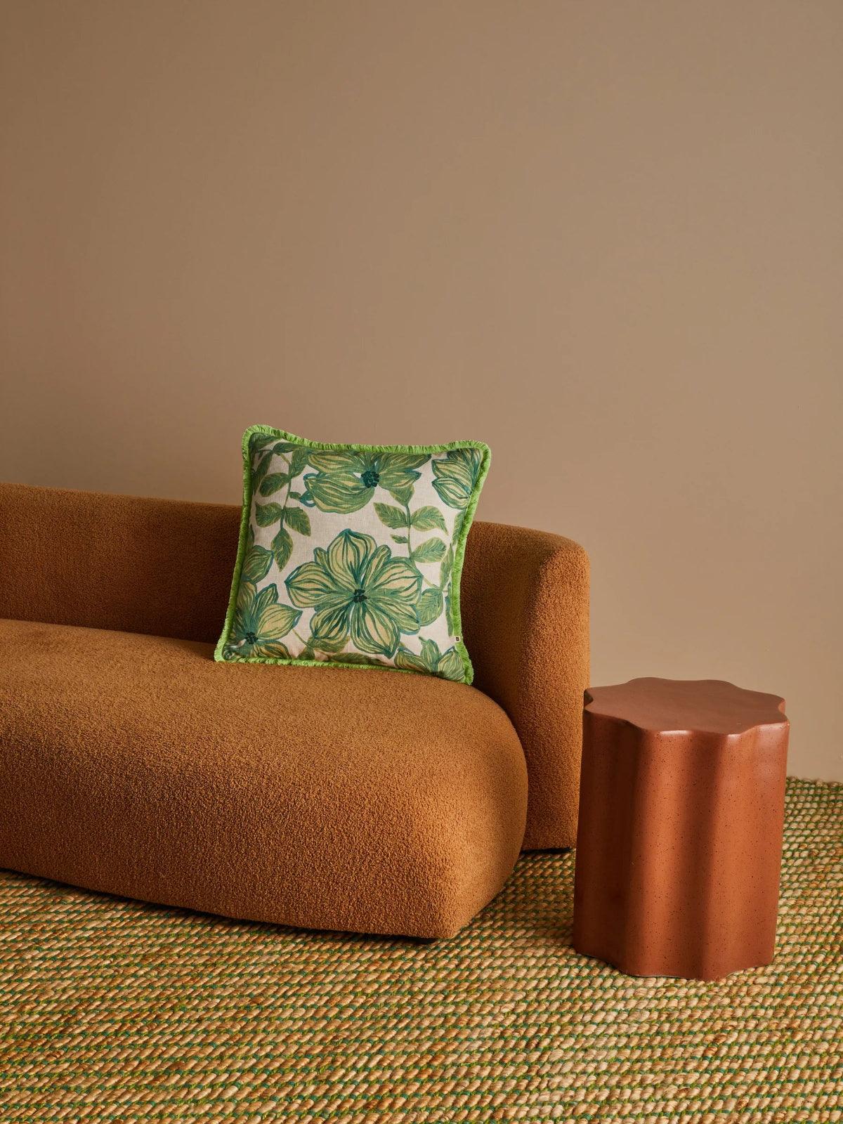 mondocherry - Bonnie and Neil | azalea linen cushion | sage - display