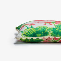 mondocherry - Bonnie and Neil | geranium multi linen cushion - side