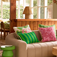 mondocherry - Bonnie and Neil | geranium multi linen cushion - sofa