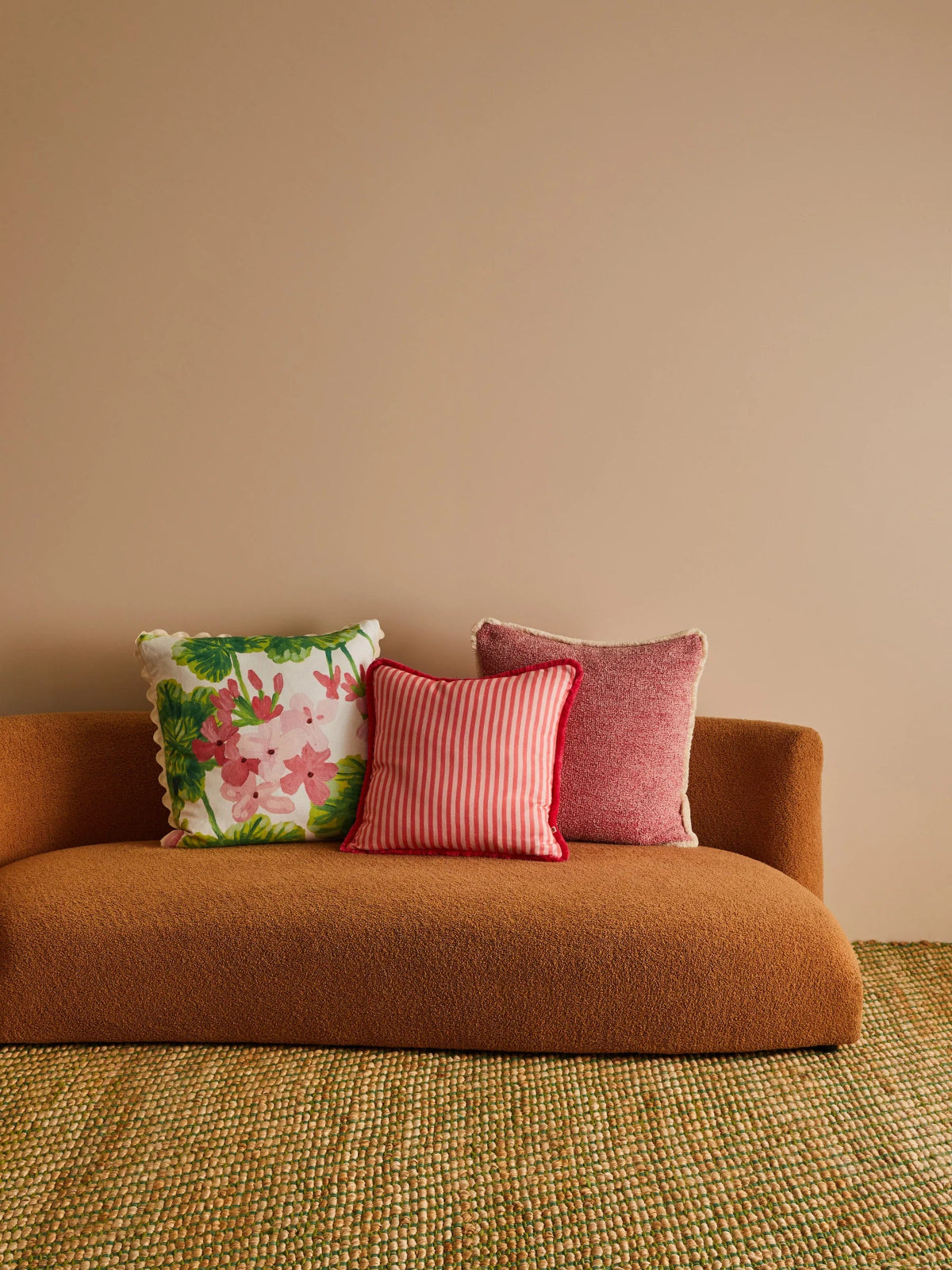 mondocherry - Bonnie and Neil | geranium multi linen cushion - sofa