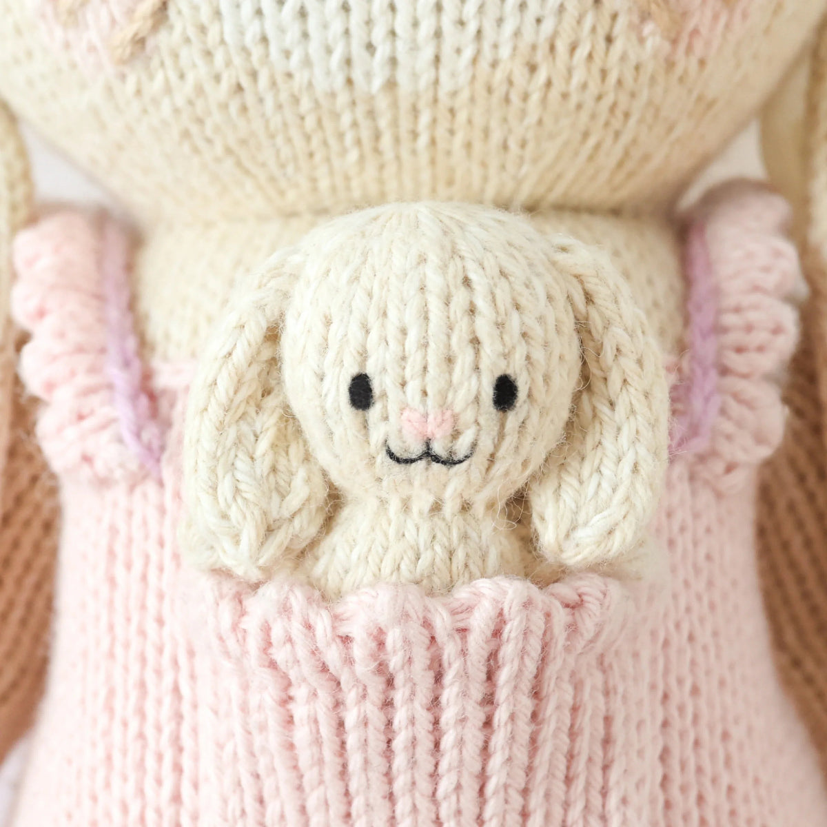 mondocherry - Cuddle & Kind "Briar the bunny" kids cotton doll - close