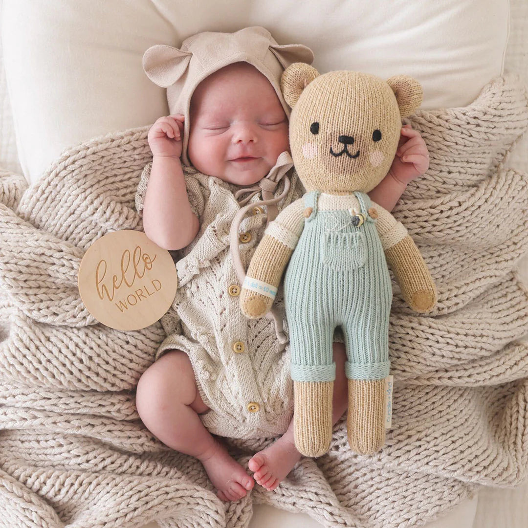 mondocherry - Cuddle & Kind "Charlie the honey Bear" kids cotton doll - baby