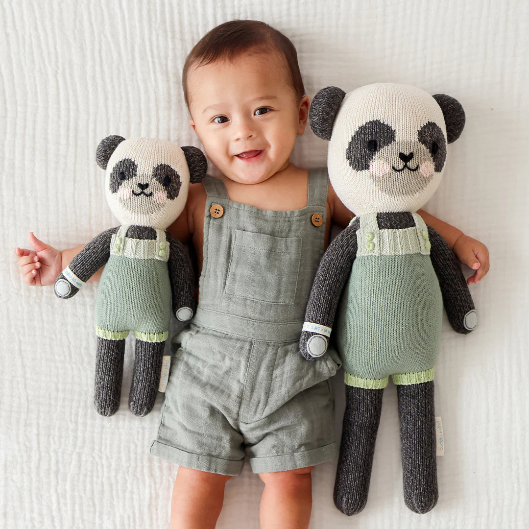 mondocherry - Cuddle & Kind "Paxton the Panda" kids cotton doll - baby