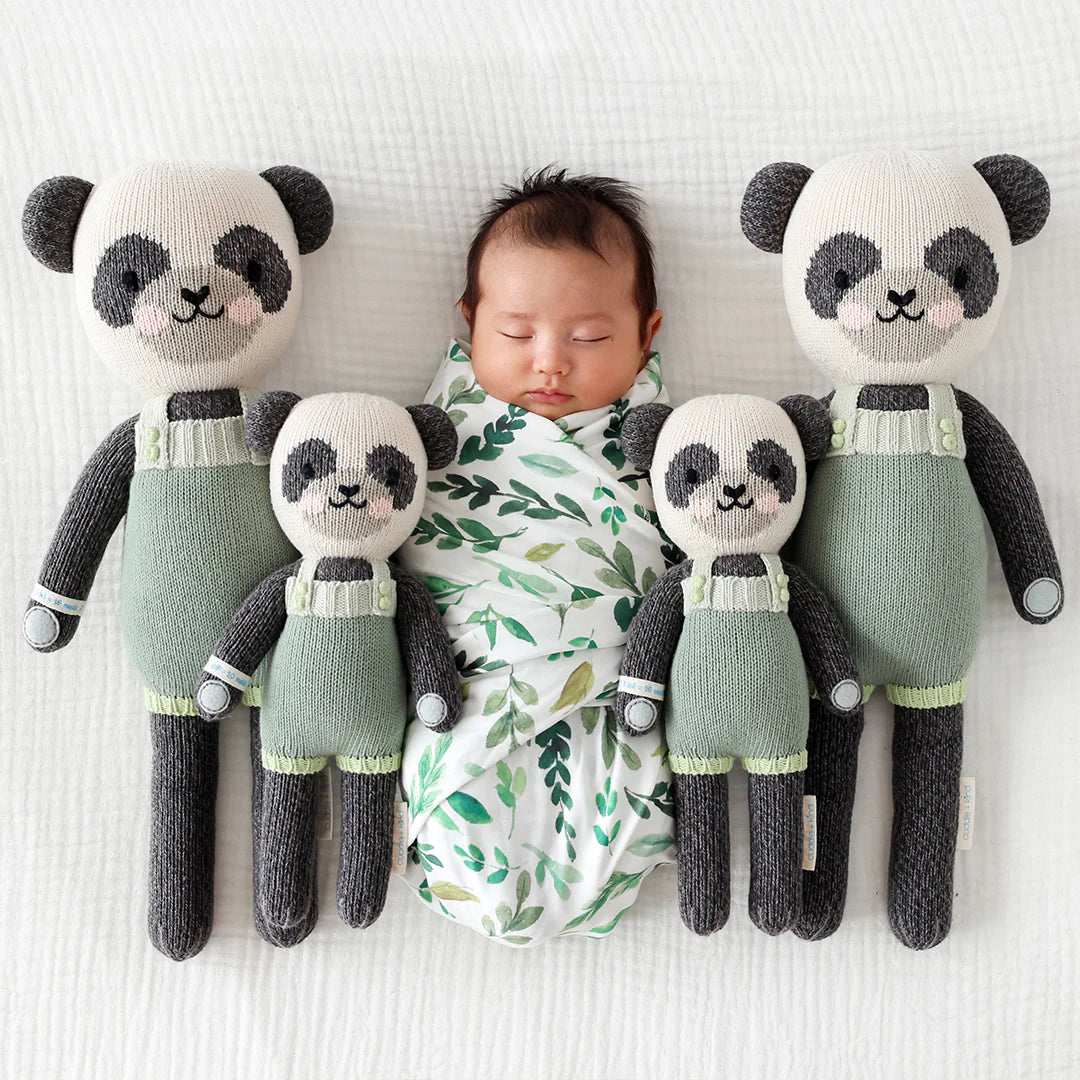 mondocherry - Cuddle & Kind "Paxton the Panda" kids cotton doll - baby