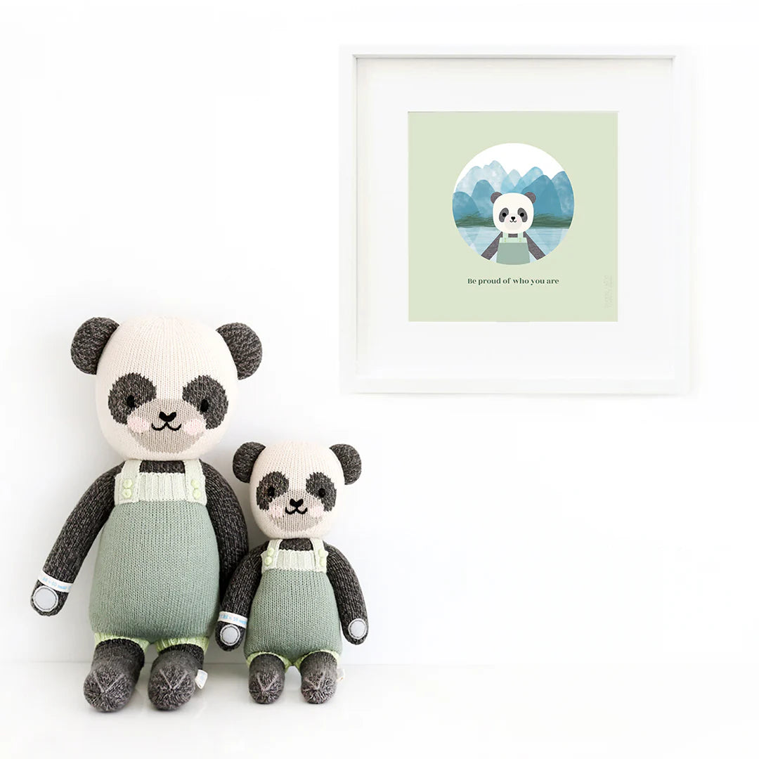 mondocherry - Cuddle & Kind "Paxton the Panda" kids cotton doll - styled