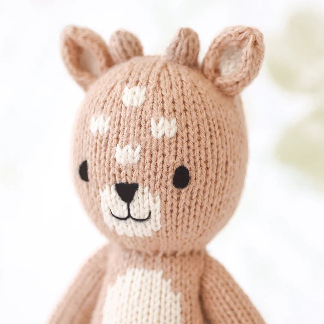 mondocherry - Cuddle & Kind tiny elliot the fawn cotton doll - face